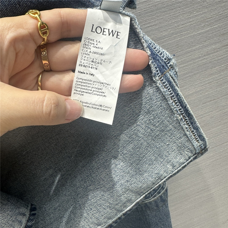 loewe salt girl retro washed denim jacket