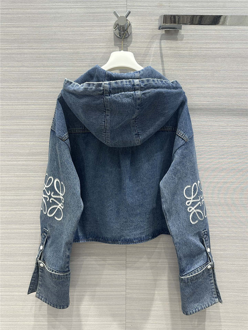 loewe salt girl retro washed denim jacket