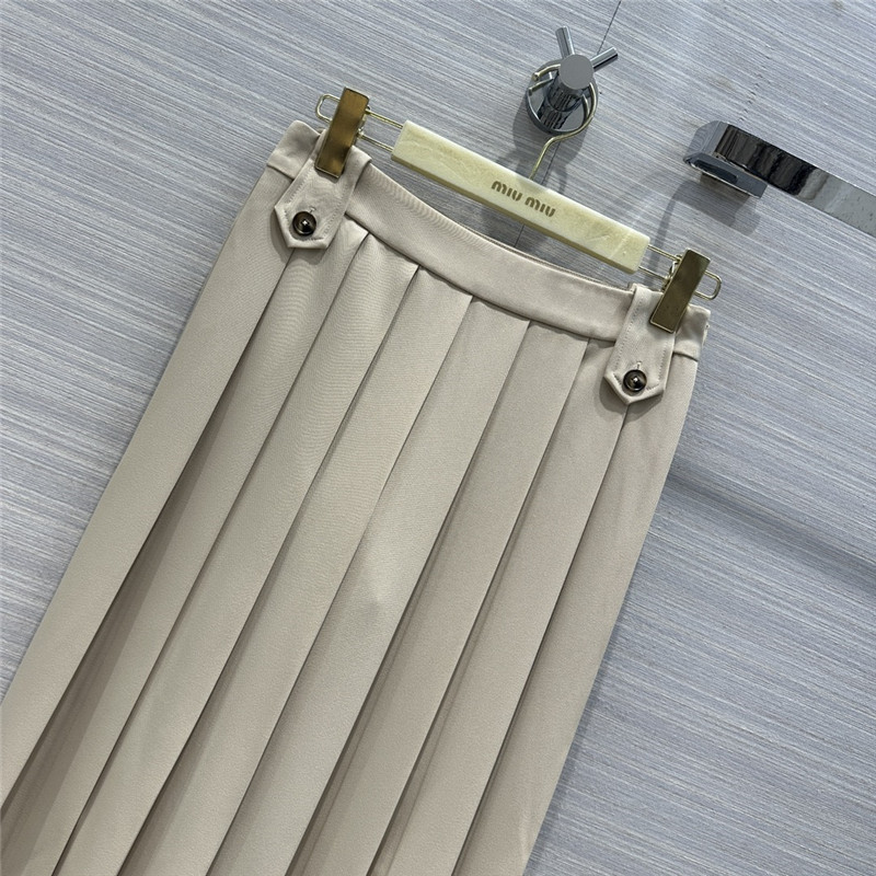 M1um1u retro british preppy mid-length pleated skirt