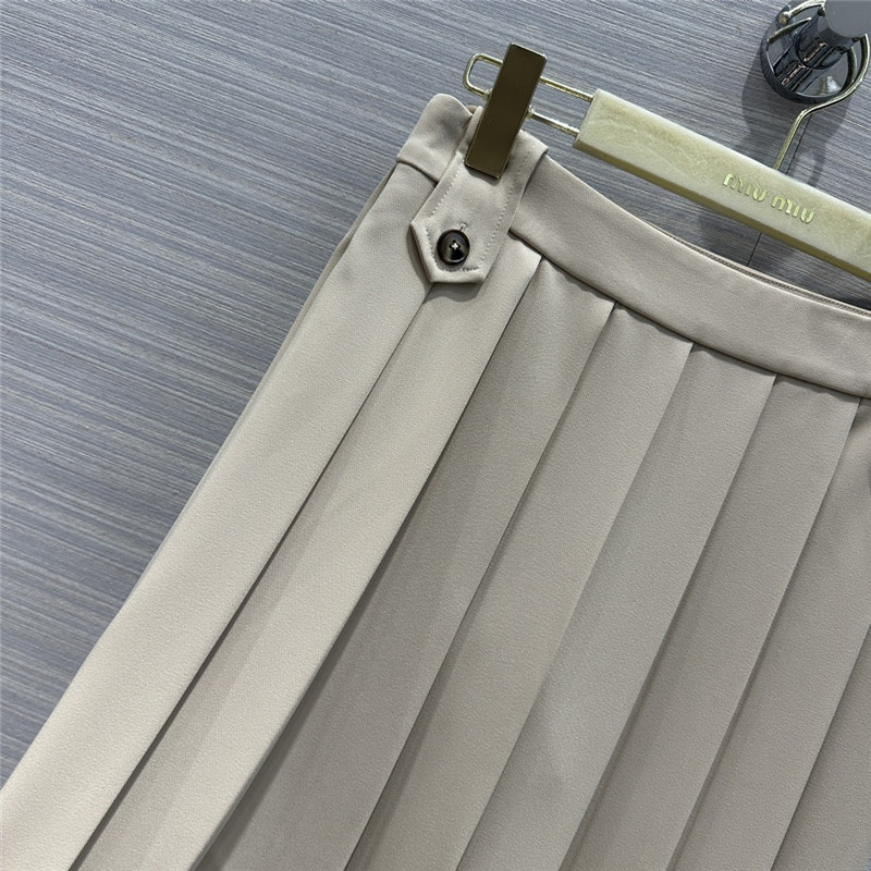 M1um1u retro british preppy mid-length pleated skirt