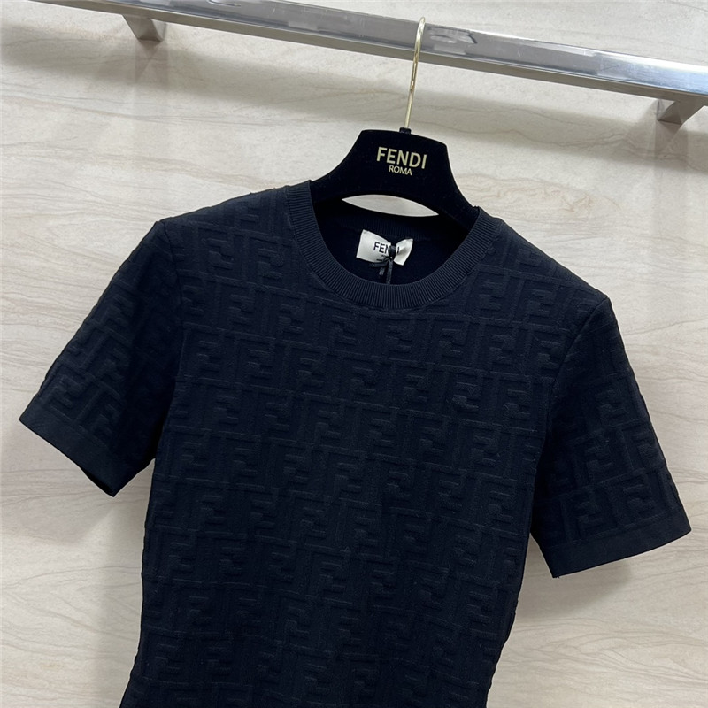 F**di embossed ff t-shirt in black