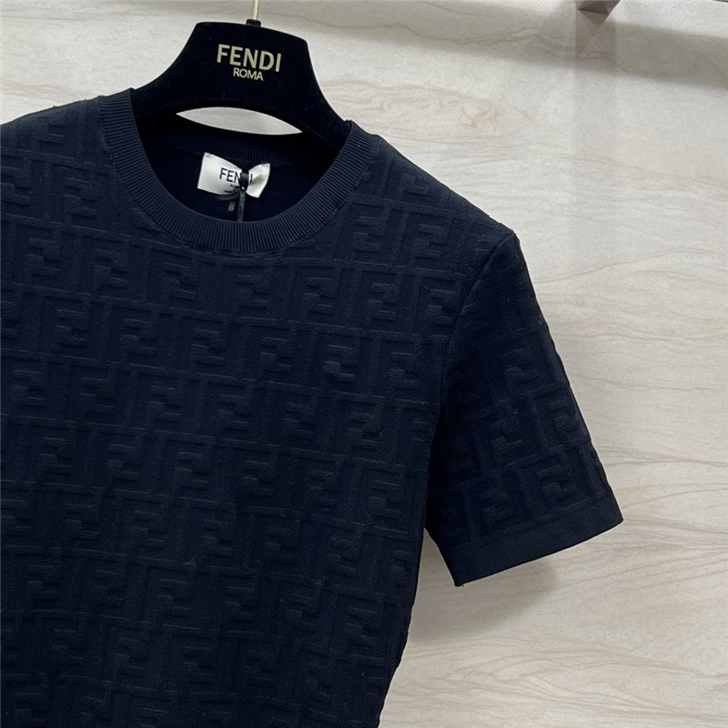 F**di embossed ff t-shirt in black