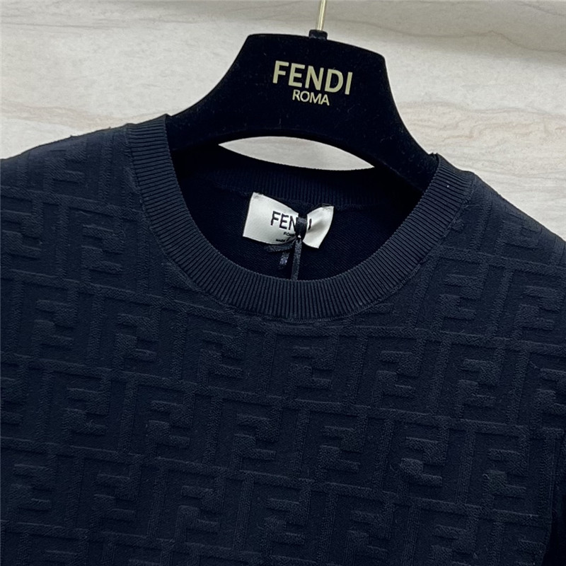 F**di embossed ff t-shirt in black