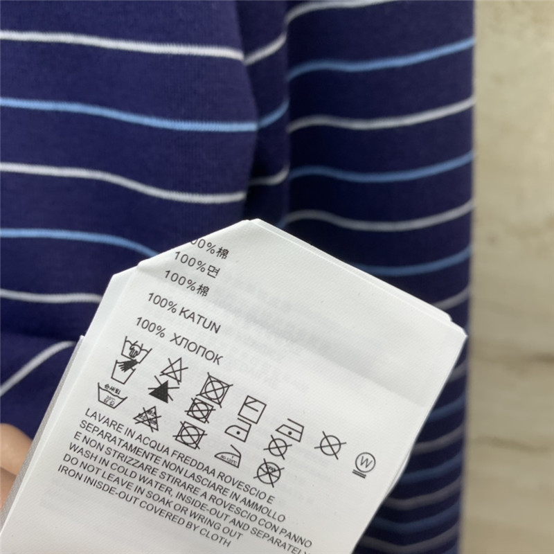 miumiu striped contrast print long-sleeved T-shirt