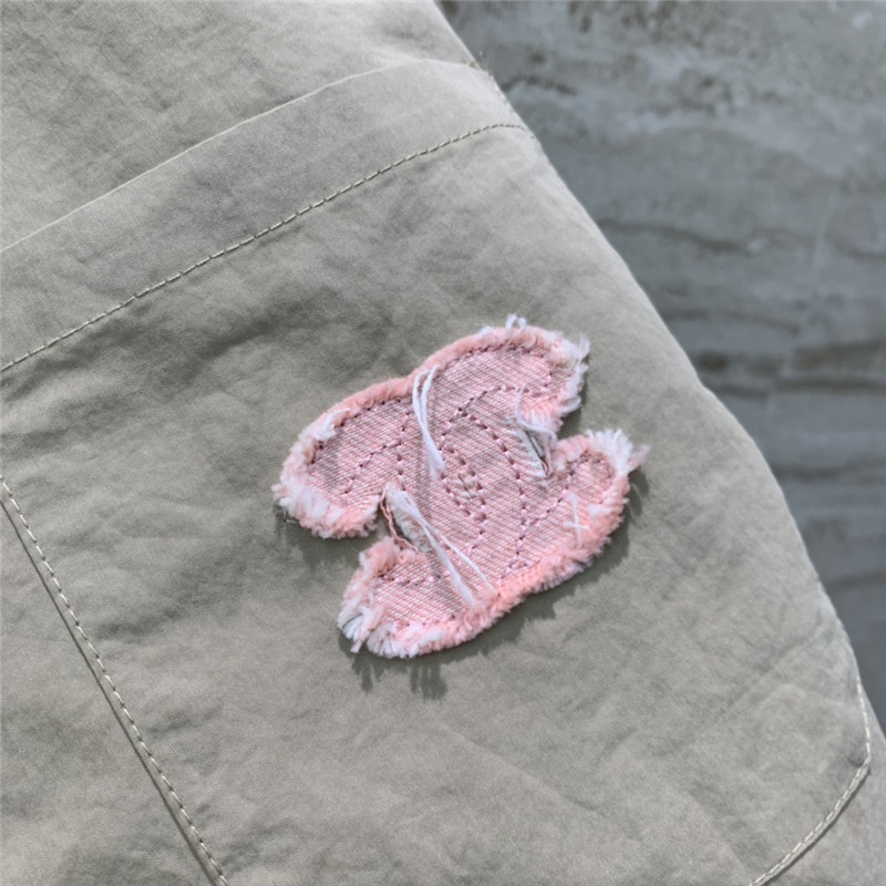 Ch**el medieval letter logo patchwork contrast collar shirt