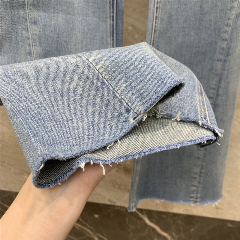 M1um1u micro logo embellished bootcut jeans