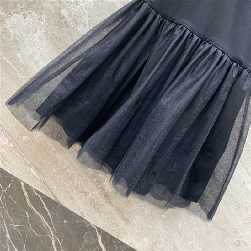 M1um1u bow handmade beaded mesh halterneck dress