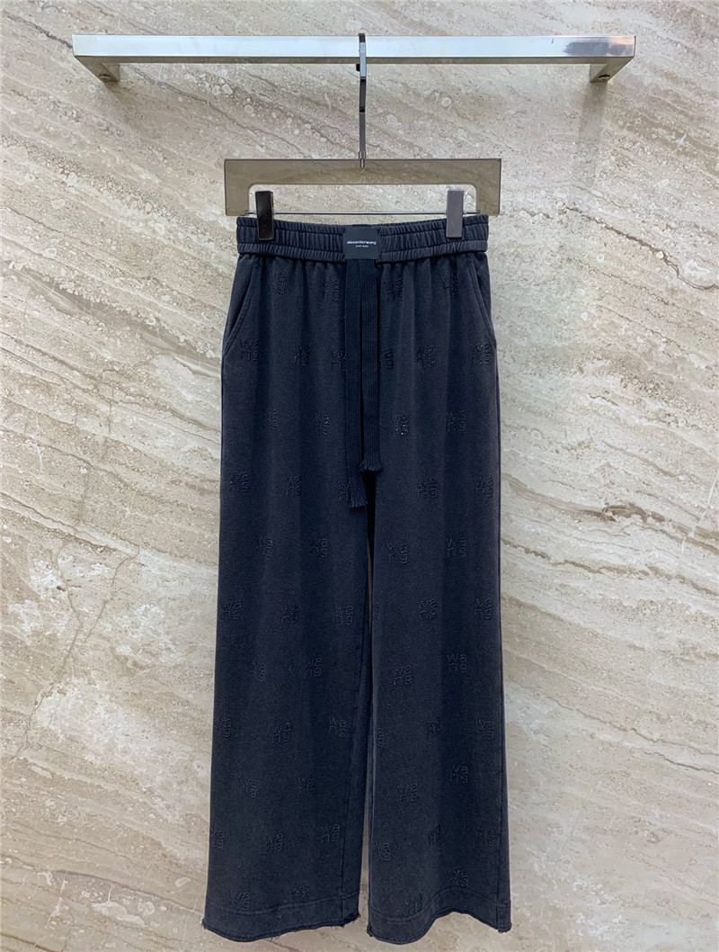 alexander wang charcoal black wide leg pants