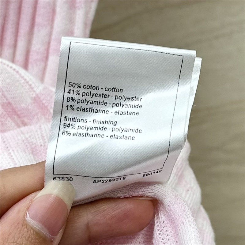 Chanel letter crochet contrasting vest top