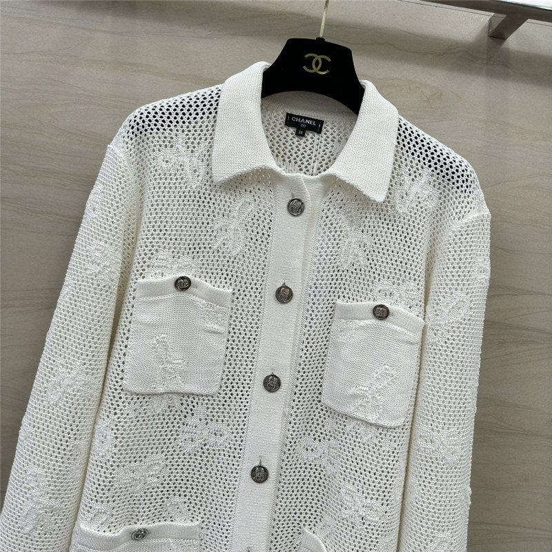 Chanel Hollow Pocket Knit Cardigan