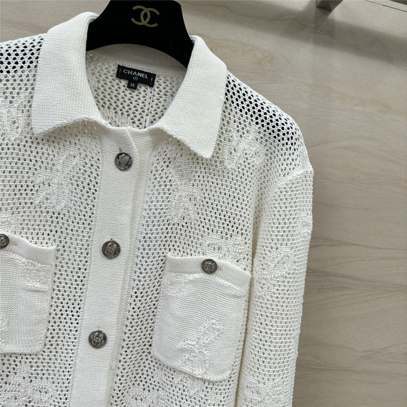 Chanel Hollow Pocket Knit Cardigan