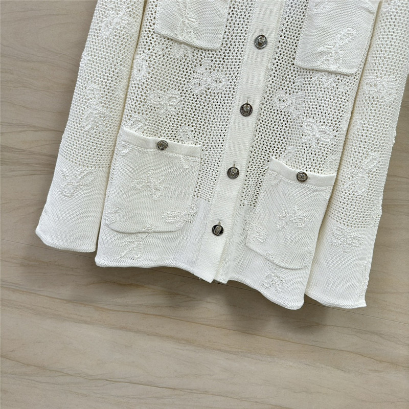 Chanel Hollow Pocket Knit Cardigan