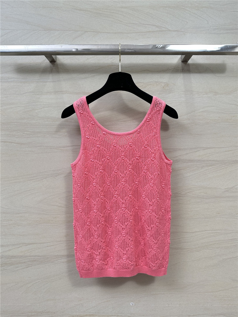 Ch**el hollow crochet knitted vest top