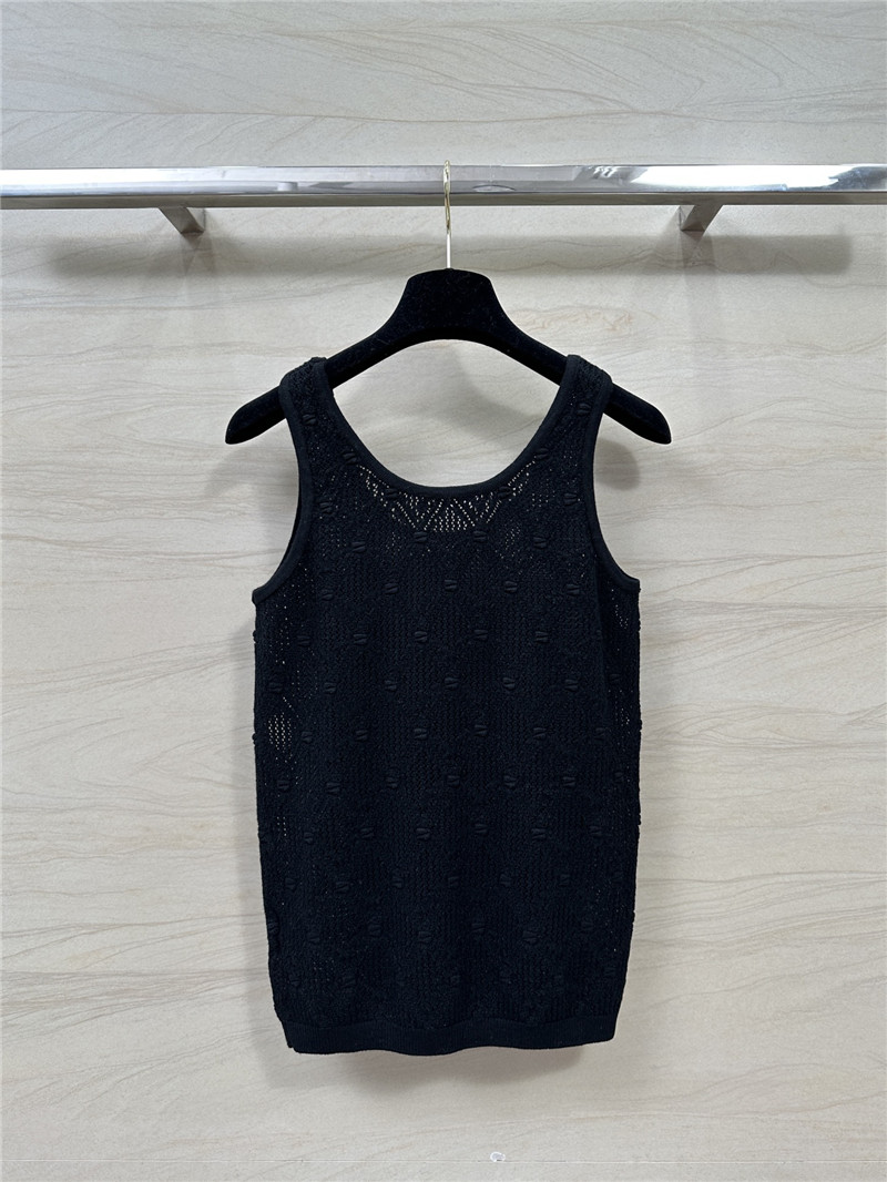 Ch**el hollow crochet knitted vest top