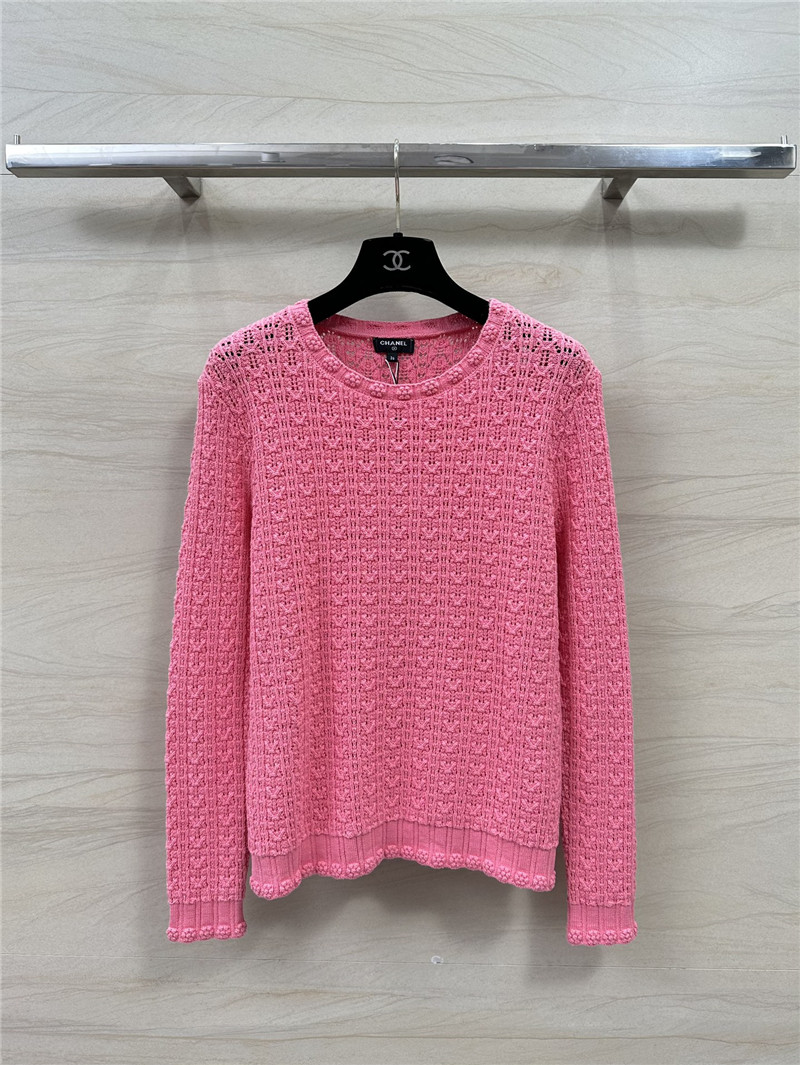 Chanel hollow embossed braided top