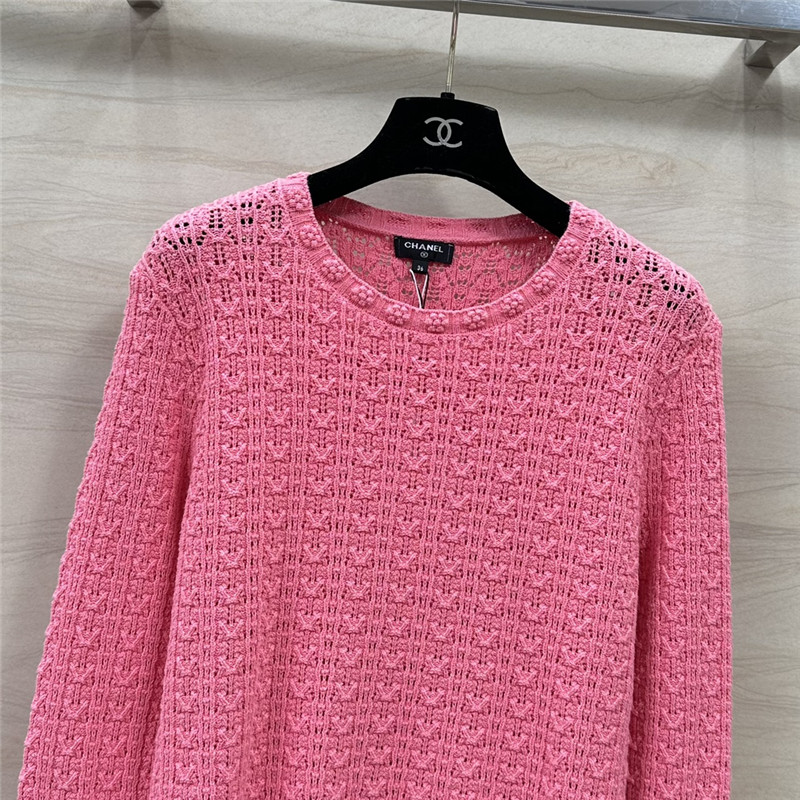 Chanel hollow embossed braided top