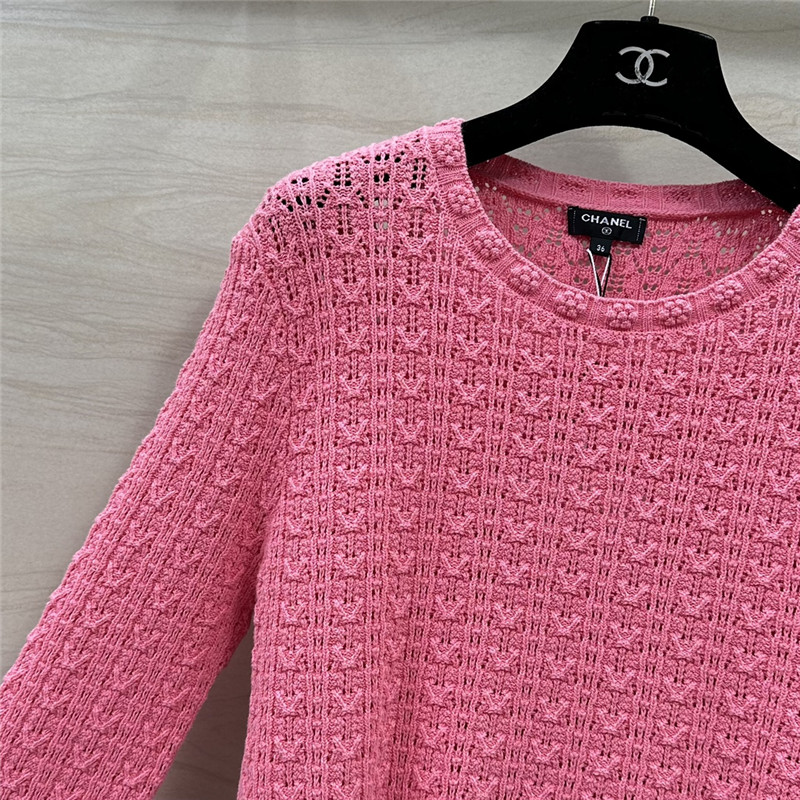 Chanel hollow embossed braided top