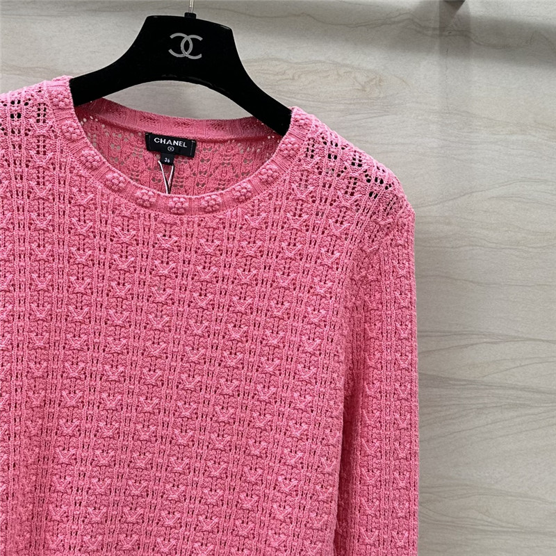 Chanel hollow embossed braided top