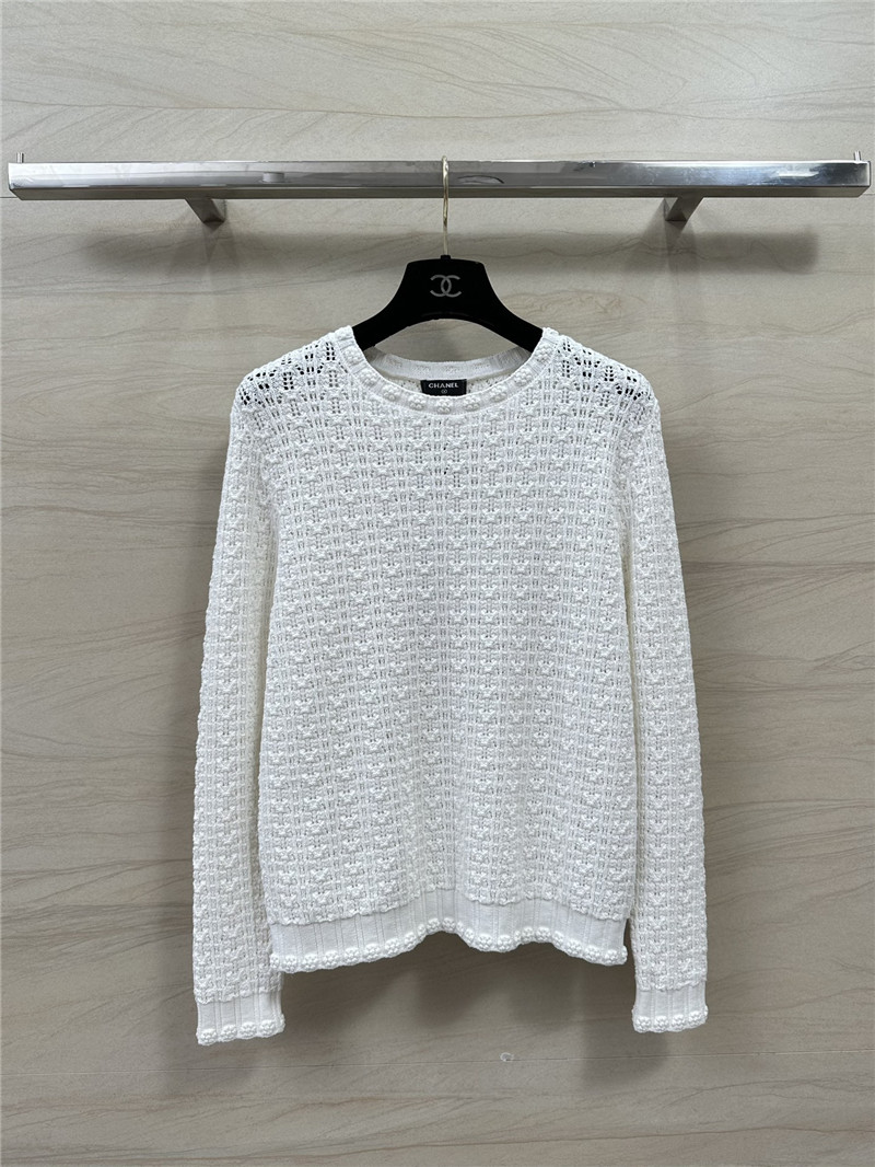Chanel hollow embossed braided top