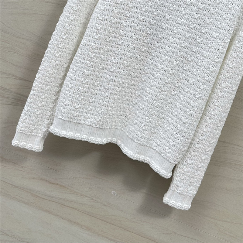 Ch**el hollow embossed braided top