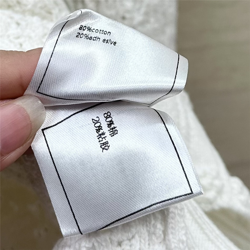 Ch**el hollow embossed braided top