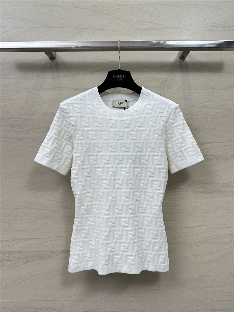 fendi embossed FF letter three-dimensional logo top