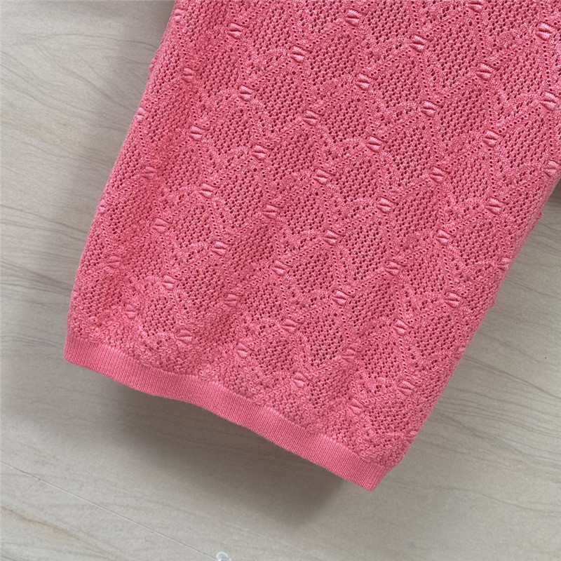 Ch**el pink short sleeve crew neck top