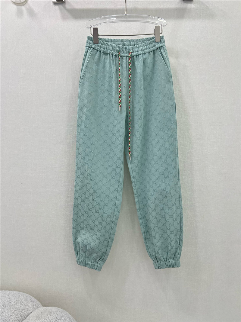 Gucci double G jacquard elastic waist leggings trousers