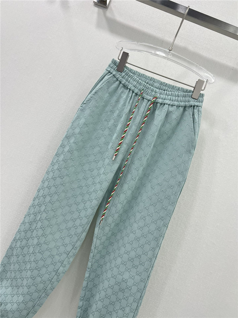 Gvc*1 double g jacquard elastic waist leggings trousers