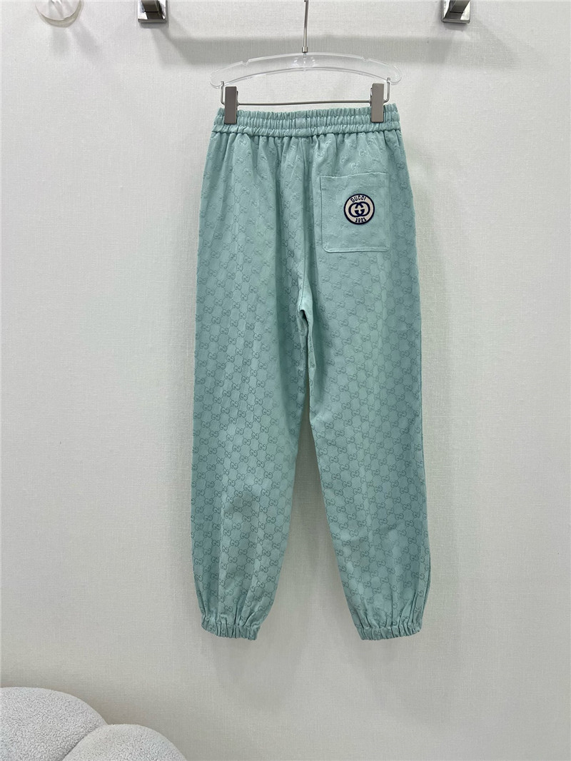 Gvc*1 double g jacquard elastic waist leggings trousers