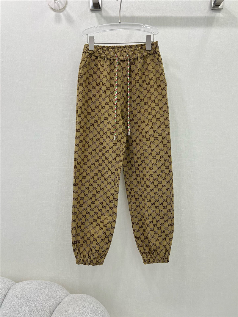 Gucci double G jacquard elastic waist leggings trousers