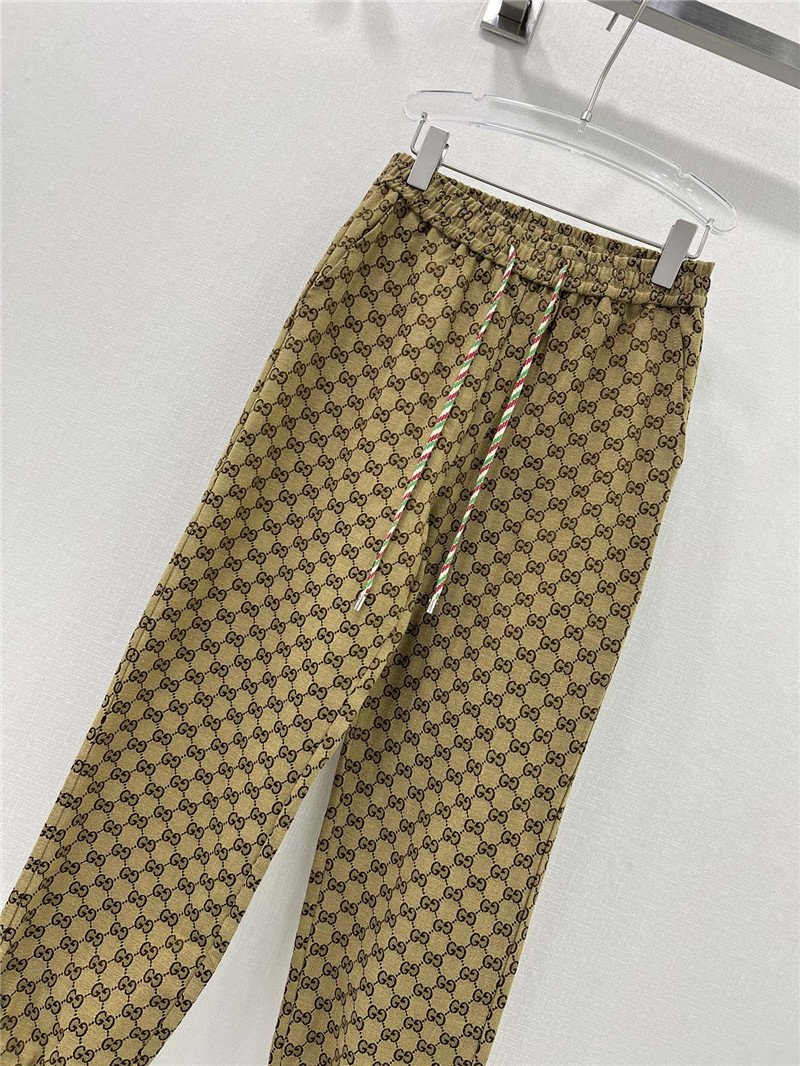 Gvc*1 double g jacquard elastic waist leggings trousers