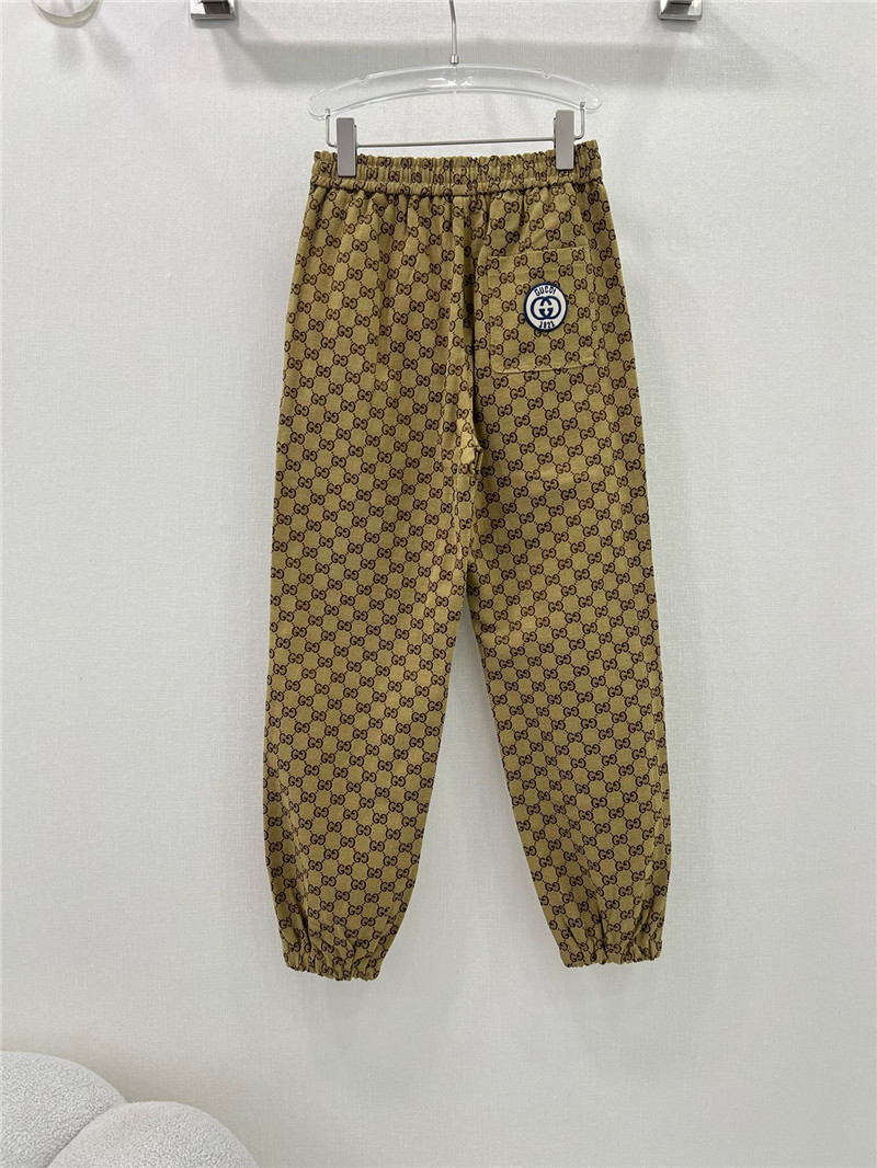 Gvc*1 double g jacquard elastic waist leggings trousers