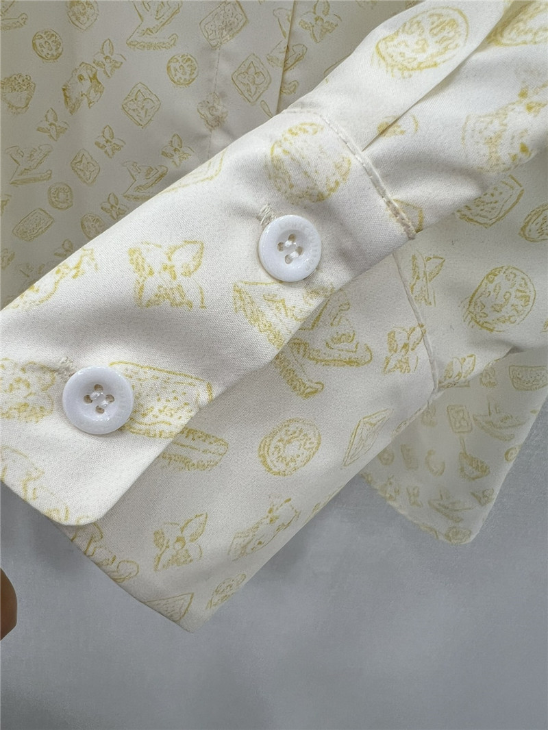 louis vuitton LV presbyopic coin full logo long-sleeved shirt