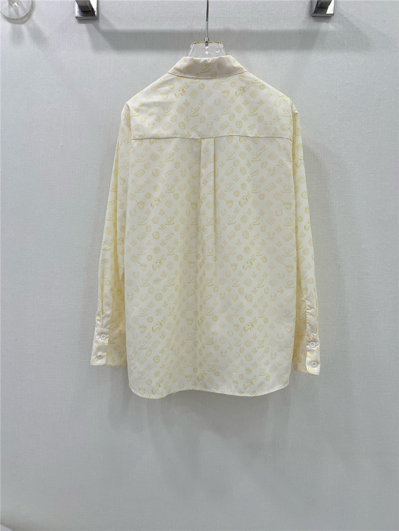 louis vuitton LV presbyopic coin full logo long-sleeved shirt