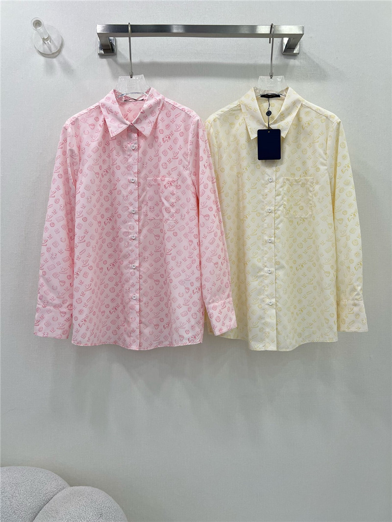 louis vuitton LV presbyopic coin full logo long-sleeved shirt