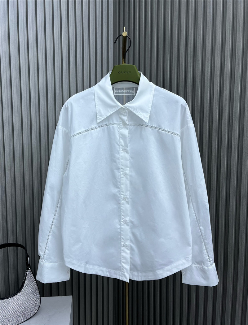 alexander wang hollow patchwork shirt