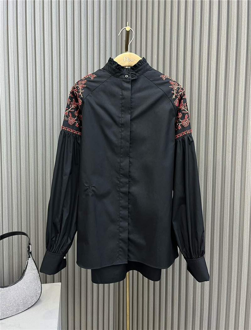 dior small stand collar heavy industry palace shirt