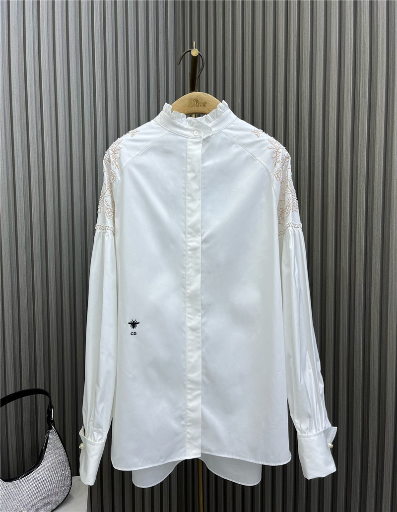 dior small stand collar heavy industry palace shirt