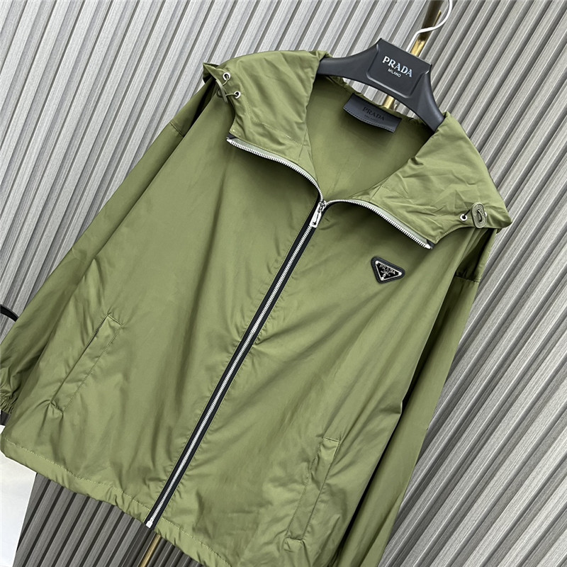 Pra*a high nylon hooded jacket