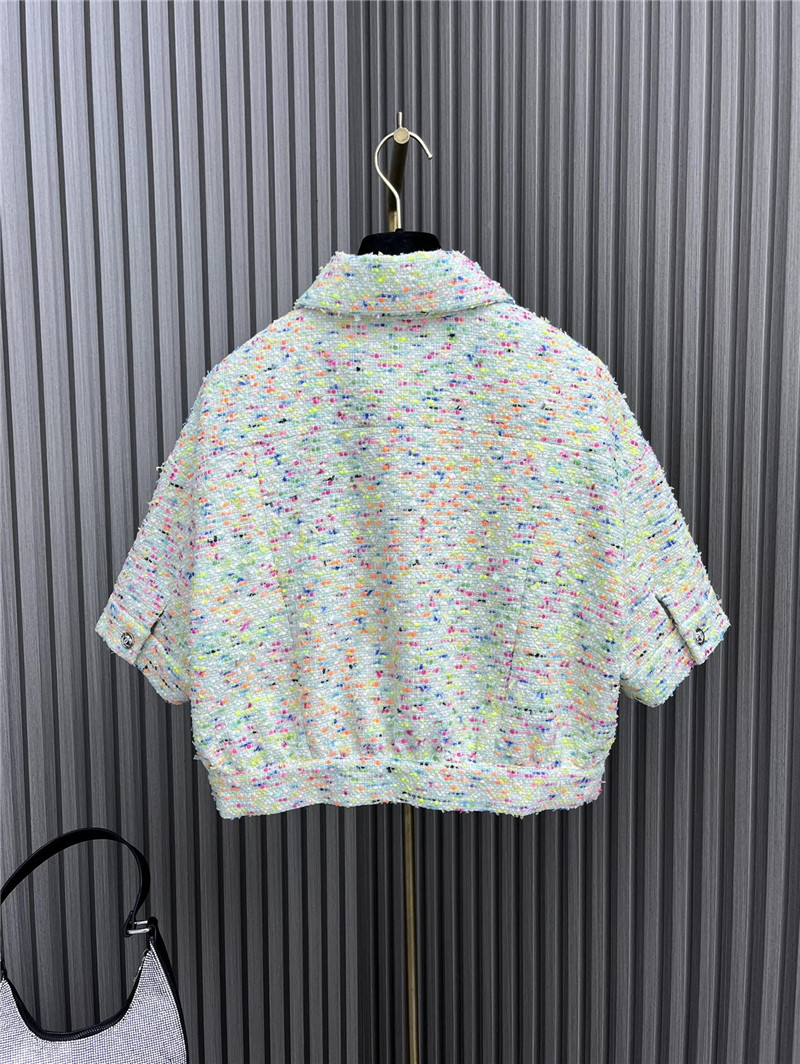 Chanel floral brooch lapel short-sleeved jacket