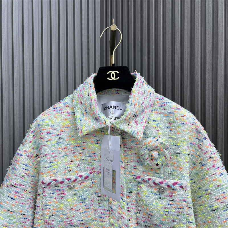 Chanel floral brooch lapel short-sleeved jacket