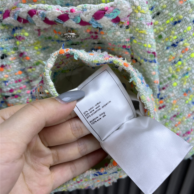 Chanel floral brooch lapel short-sleeved jacket