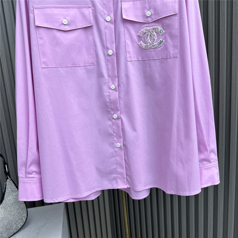 Ch**el sequined pocket shirt