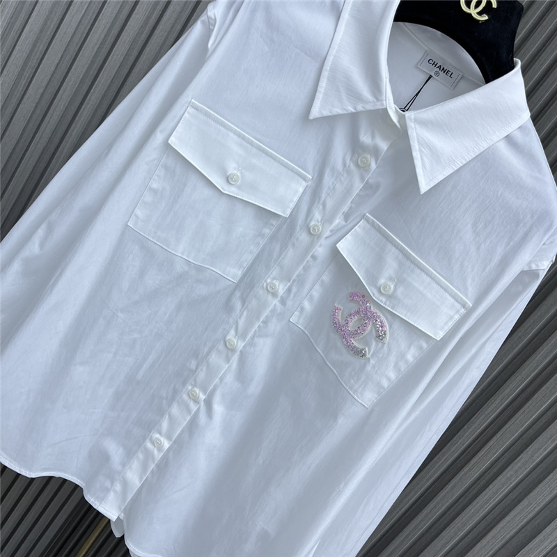 Chanel sequined pocket shirt