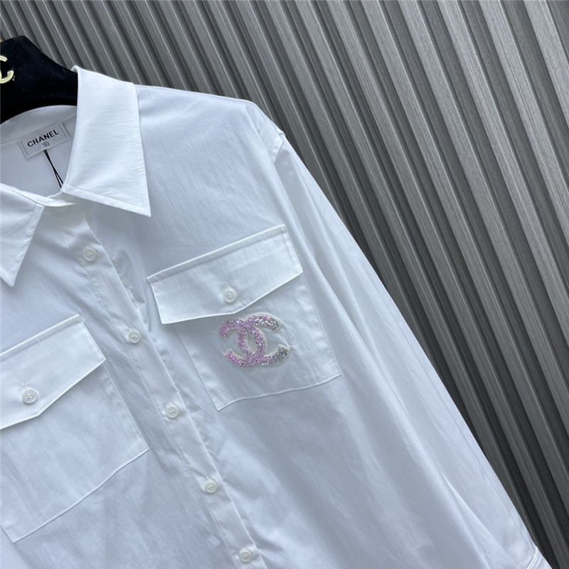 Chanel sequined pocket shirt