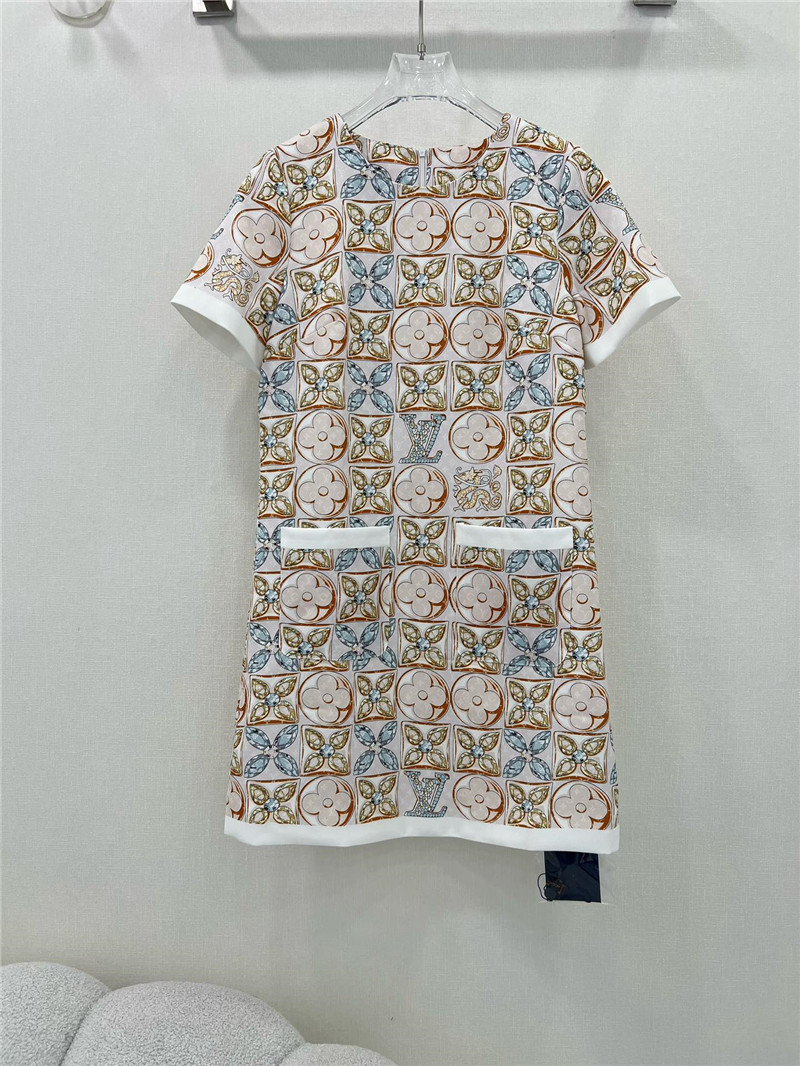 louis vuitton LV premium printed dress