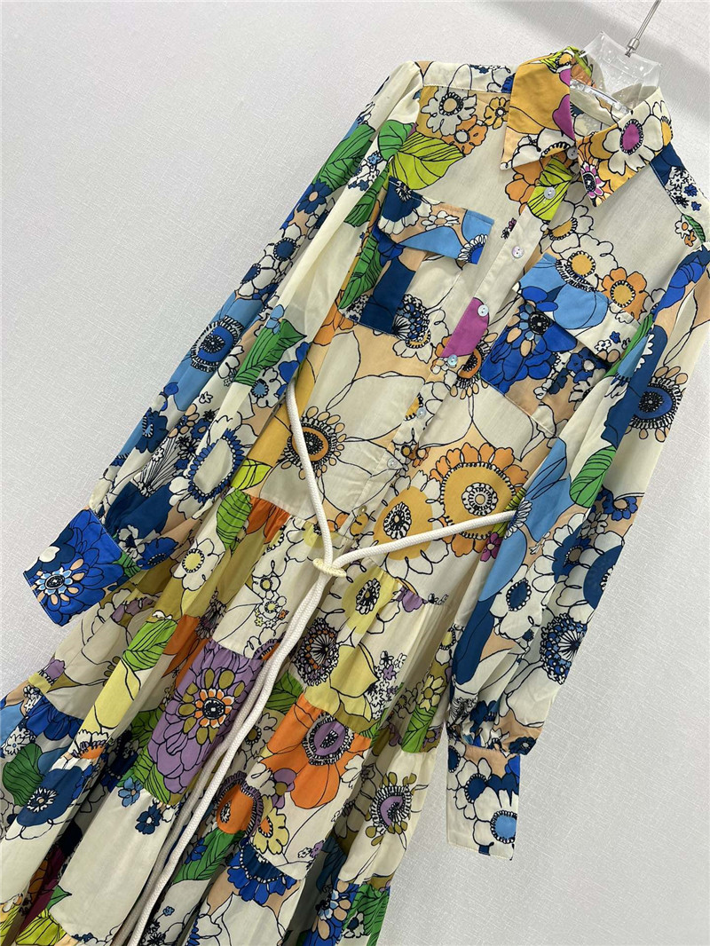 zimm lapel long sleeve dress