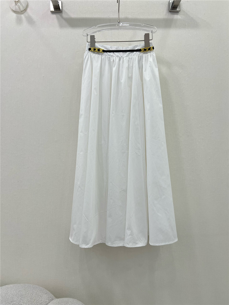 celine new long waistband scalp skirt
