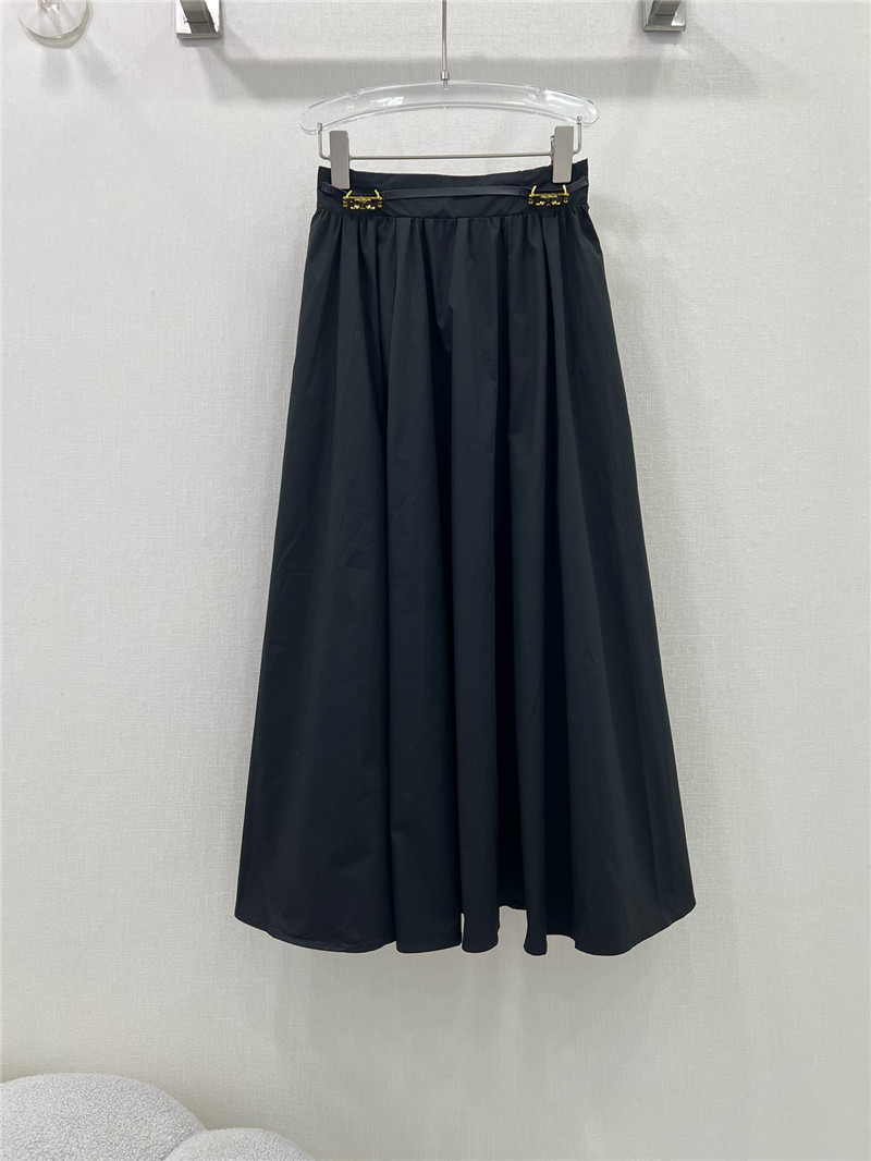 celine new long waistband scalp skirt